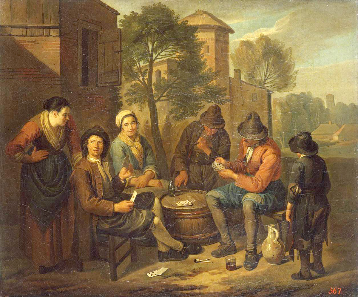 peasants playing cards